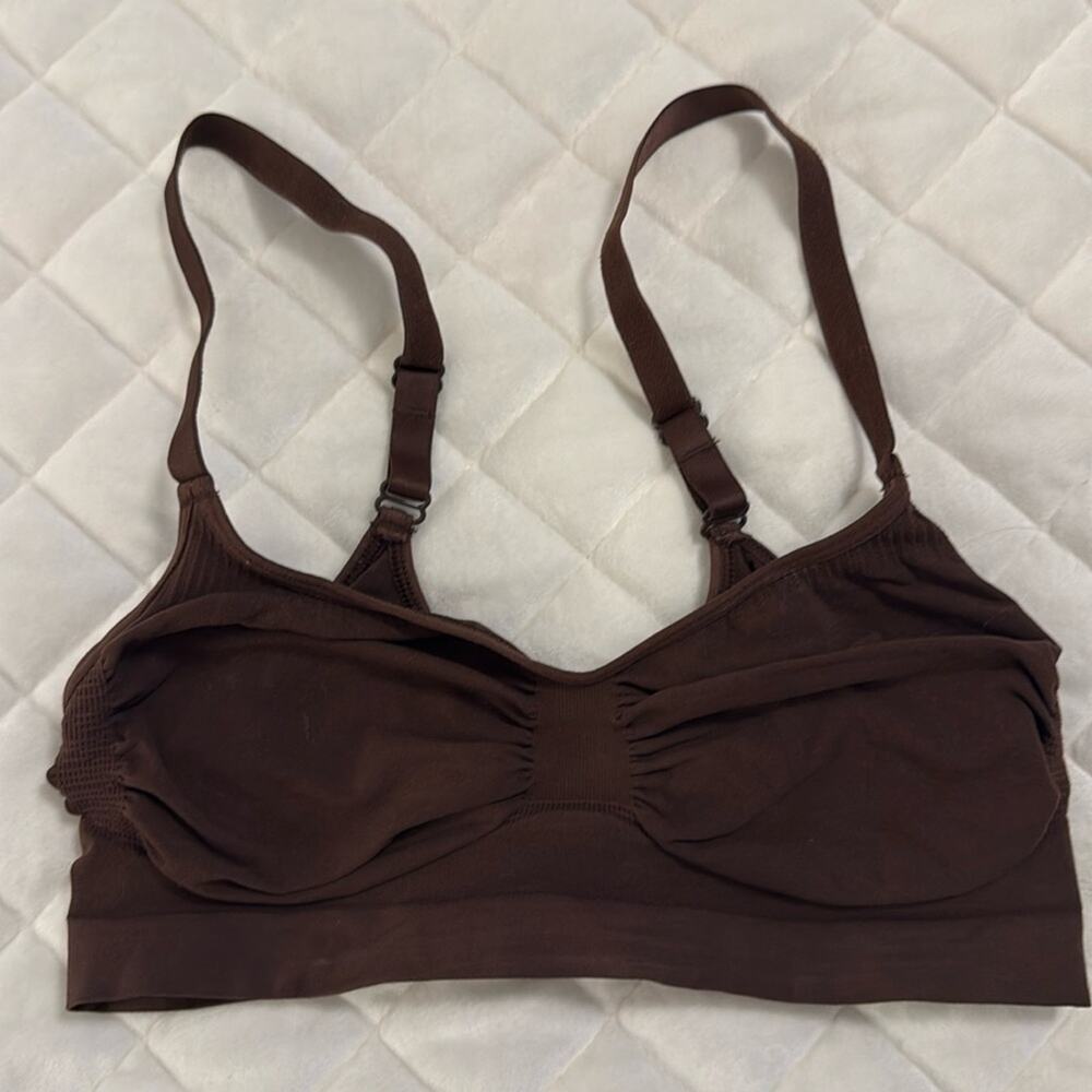 NWOT Skims Brown Seamless Bra Size L/XL